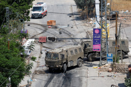 Israeli forces raid in Jenin, in the West Bank
