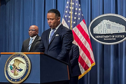 Kenneth Polite, Assistant Attorney General for the Department of Justice’s Criminal Division, discusses the arrest of the majority shareholder and cofounder of Hong Kong-registered virtual currency exchange Bitzlato Ltd for allegedly processing hundreds of million of dollars in illicit funds, during a news conference at the Justice Department in Washington, U.S., January 18, 2023. Photo by Daphne Psaledakis/REUTERS