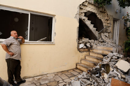 A view of the damage following an Israeli military operation