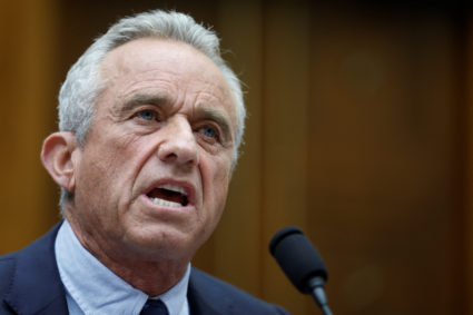 Democratic presidential Robert F. Kennedy Jr. testifies at a hearing examining the Missouri v. Biden case