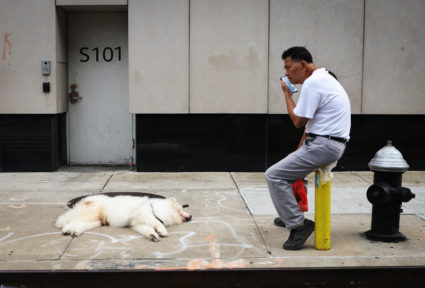 Hot weather in New York