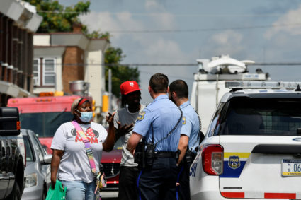 Day after a mass shooting in the Kingsessing section of southwest Philadelphia