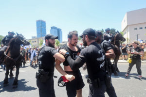 People demonstrate on 'Day of Disruption' in protest against Israel's judicial overhaul, in Tel Aviv