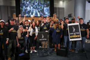 SAG-AFTRA press conference in Los Angeles