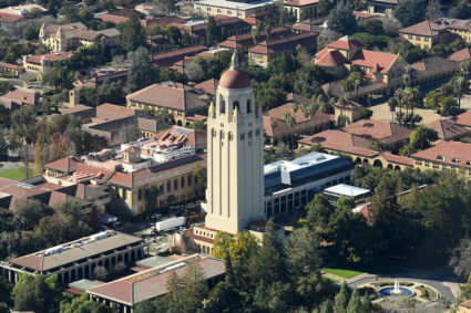FILE PHOTO: The Hoover Tower rises above Stanford University in Stanford