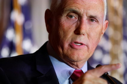 Former U.S. Vice President Pence delivers remarks in Washington