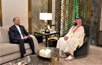 Saudi Crown Prince, Mohammed bin Salman meets with Iranian Foreign Minister Hossein Amir-Abdollahian in Jeddah
