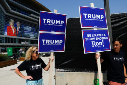Preparations underway for Republican U.S. presidential candidates to gather for their first primary debate of the 2024 cam...