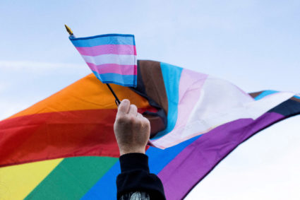 Legislation that has banned gender-affirming care for transgender youth in 20 states has reverberated beyond the borders of those 20 states and infringed on patients older than 18, showing the far-reaching impact of the political climate that is driving such bans. In this photo, protesters rally for the International Transgender Day of Visibility in Tucson, Arizona, U.S., March 31, 2023. Photo by Rebecca Noble/REUTERS
