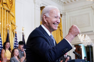 FILE PHOTO: U.S. President Biden hosts White House event to celebrate the anniversary of the 2022 Inflation Reduction Act ...