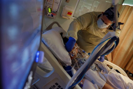 COVID-19 care at the Intensive Care Unit (ICU) at Western Reserve Hospital in Cuyahoga Falls, Ohio