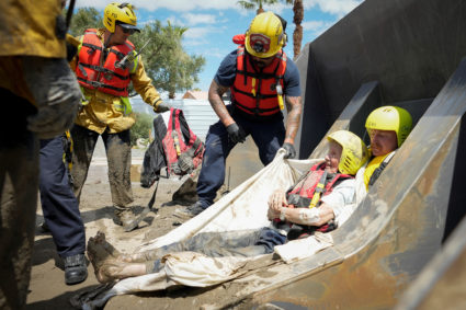 Tropical Storm Hilary aftermath near Cathedral City, California
