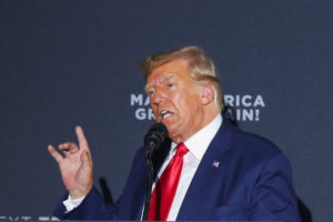 Republican presidential candidate Trump holds a campaign rally in Windham