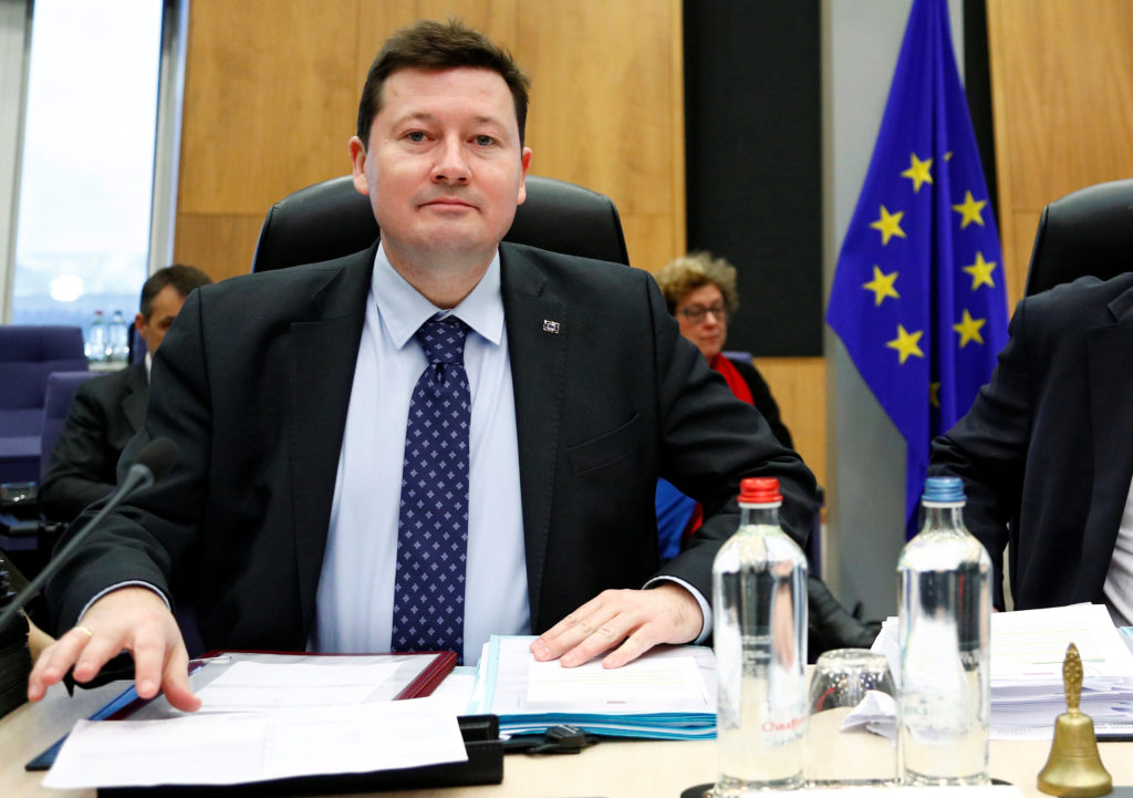 European Commission Secretary-General Martin Selmayr attends a weekly college meeting of the EU executive in Brussels, Bel...