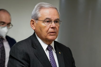 U.S. Senator Bob Menendez (D-NJ) walks through the Senate subway on Capitol Hill in Washington, U.S., July 19, 2022. Photo by Elizabeth Frantz/REUTERS
