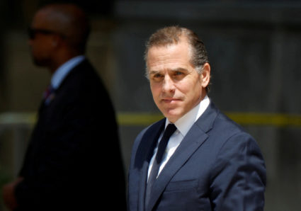 Hunter Biden, son of President Joe Biden, departs federal court after a July plea hearing in Wilmington, Delaware. Photo by Jonathan Ernst/Reuters