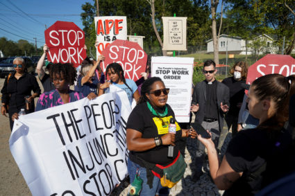 People protest at the site of Atlanta police center, known as 'Cop City'