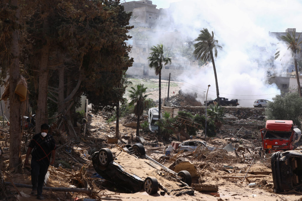 Aftermath of the floods in Derna