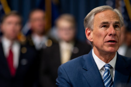 Texas Gov. Greg Abbott speaks during a news conference at the Texas State Capitol in Austin, Texas, June 8, 2023. Photo by Brandon Bell/Getty Images