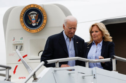 U.S. President Joe Biden depart Joint Base Andrews for Florida to view damage from Hurricane Idalia