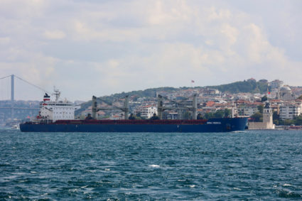 Liberia-flagged bulk carrier Anna-Theresa transits Istanbul's Bosphorus
