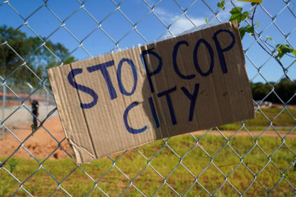 People protest at the site of Atlanta police center, known as 'Cop City'