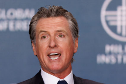 FILE PHOTO: Gavin Newsom, Governor, State of California speaks at the 2023 Milken Institute Global Conference