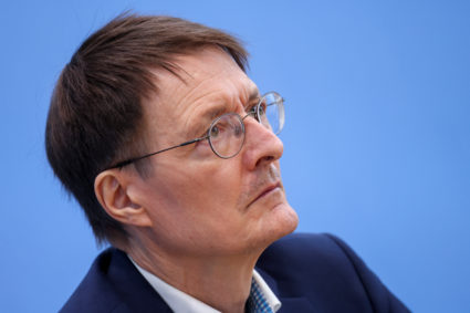 German Health Minister Karl Lauterbach holds a press conference in Berlin, Germany, October 4, 2023. Photo by Liesa Johannssen/REUTERS