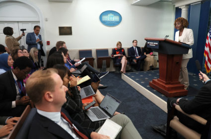 White House Press Secretary Karine Jean-Pierre holds a press briefing at the White House