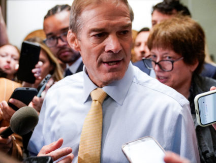 House Judiciary Committee Chairman Rep. Jim Jordan (R-OH), a prime contender in the race to be the next Speaker of the U.S. House of Representatives, speaks to reporters during a break in a House Republican Conference meeting as Republicans work to restart their effort to pick a new leader for the House after party infighting led nominee Steve Scalise to withdraw from the race for speaker, on Capitol Hill in Washington, U.S., October 13, 2023. Photo by Elizabeth Frantz/REUTERS