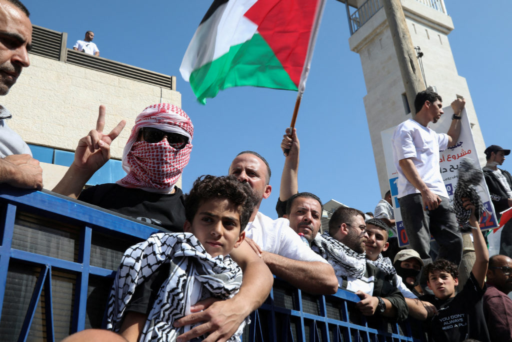 Pro-Palestinian protest following Gaza hospital blast, in Amman