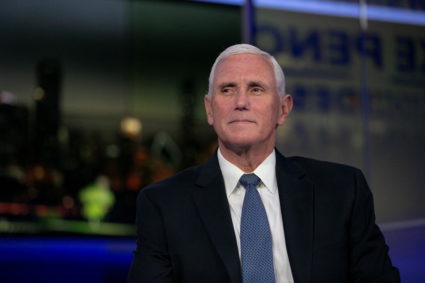 Republican presidential candidate Mike Pence participates in a town hall event in Chicago