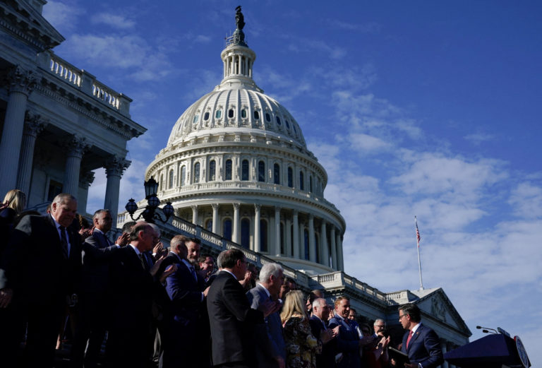 U.S. House of Representatives elect Mike Johnson Speaker of the House at the U.S. Capitol in Washington