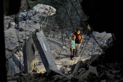 Aftermath of Israeli strikes