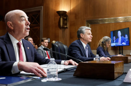 Senate Homeland Security and Governmental Affairs Committee holds hearing on on threats to the United States, on Capitol H...