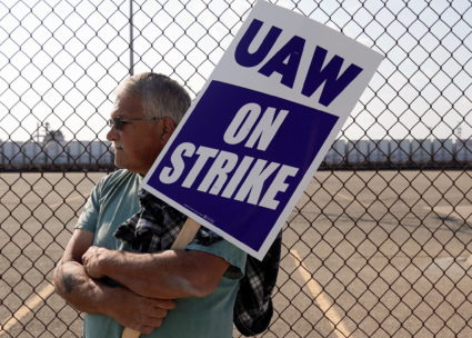 UAW strike continues, in Center Line, Michigan