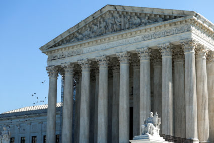 The United States Supreme Court building is seen in Washington