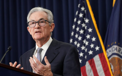 Federal Reserve Chairman Jerome Powell speaks at a press conference in Washington