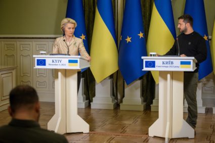 European Commission President Ursula von der Leyen visits Kyiv