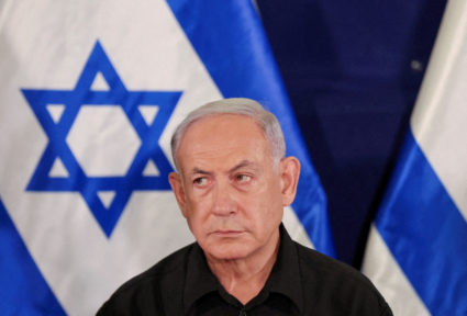 FILE PHOTO: Israeli Prime Minister Netanyahu holds a press conference in Tel Aviv