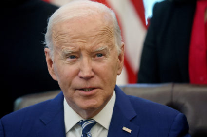 U.S. President Joe Biden answers questions from the news media after signing a presidential memorandum on women's health research in the Oval Office at the White House in Washington, U.S., November 13, 2023. Photo by Leah Millis/REUTERS