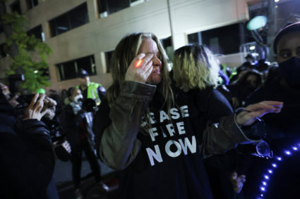 March calling for a ceasefire in the conflict between Israel and Palestinian Islamist group Hamas, in Washington
