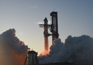 SpaceX's next-generation Starship spacecraft atop its powerful Super Heavy rocket is launched