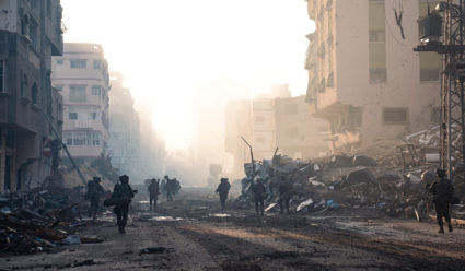 Israeli troops operate in the Gaza Strip