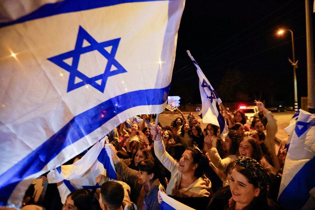 Hostages are released as part of a deal between Israel and Palestinian Islamist group Hamas