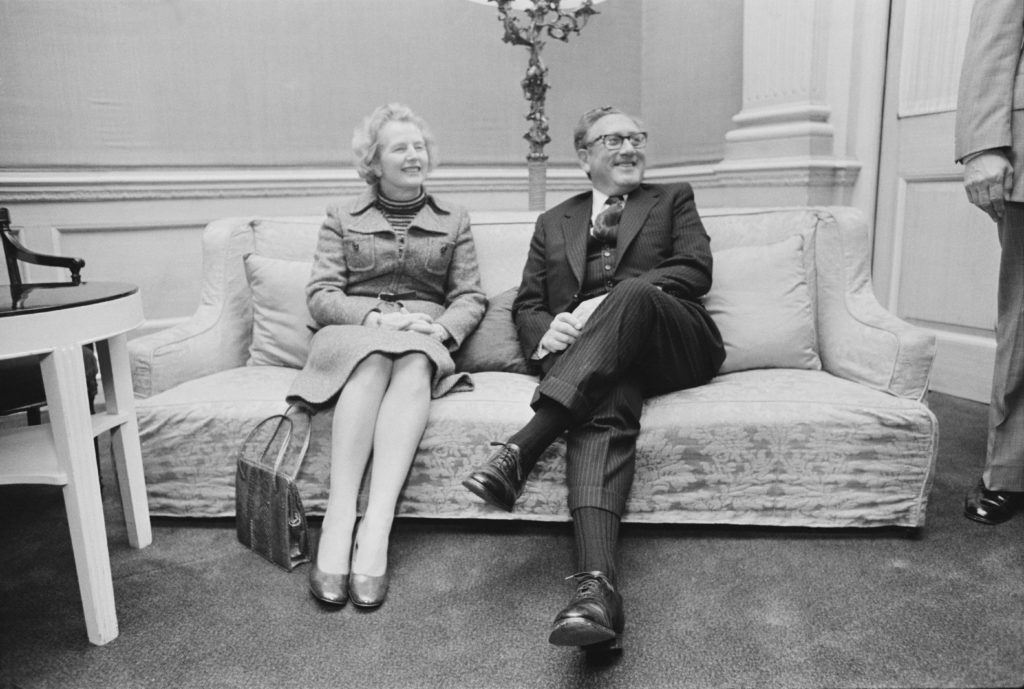 Margaret Thatcher and Henry Kissinger