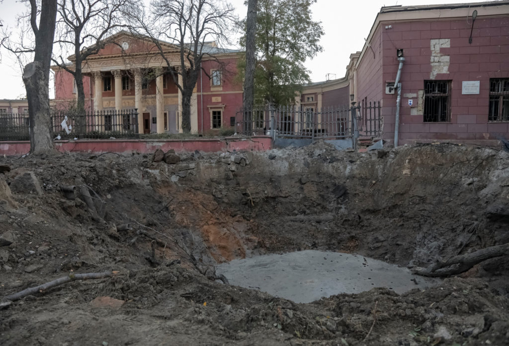 Aftermath of a Russian missile attack in Odesa