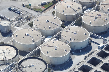 An aerial view of an East Bay Municipal Utility District Wastewater Treatment Plant is seen in Oakland, California, U.S., October 5, 2017. Photo by Stephen Lam/REUTERS