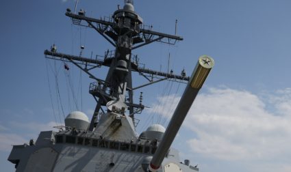 U.S. Navy's warship USS Gravely docked in the Baltic sea port city of Gdynia