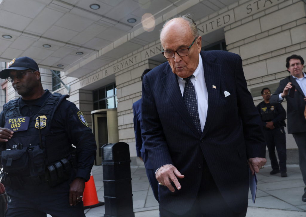 Former New York City Mayor Rudy Giuliani, an attorney for former U.S. President Donald Trump during challenges to the 2020...